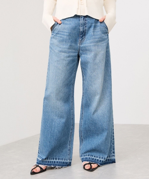 VIS(ビス)の「バギーワイドデニムパンツ(デニムパンツ・レディース・ブラック系/ブルー系・M/S/SS)」の10枚目の写真