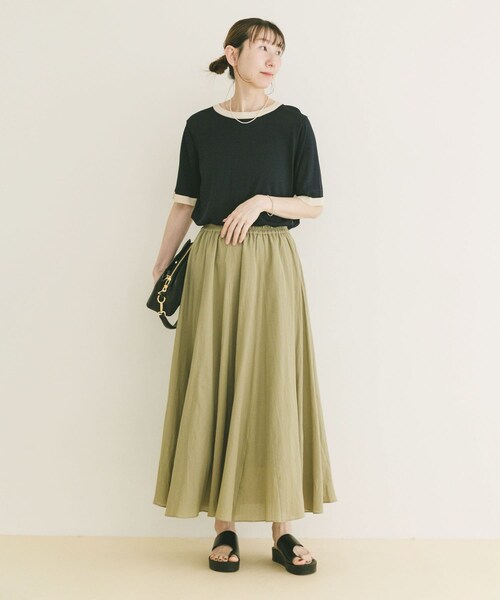 ITEMS URBANRESEARCH（アイテムズ アーバンリサーチ）の「コットン楊柳フレアスカート（スカート・レディース・GRY/BRN/L/KHK・Free）」の21枚目の写真