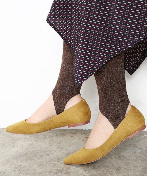 ADAM ET ROPE'（アダムエロペ）の「ラメルーズトレンカ（レギンス/スパッツ・レディース・グレー/ダークブラウン・F）」の3枚目の写真