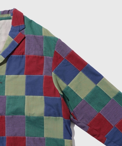 ADAM ET ROPE'(アダムエロペ)の「【NEEDLES/ニードルス】3B Jacket - Cotton Oxford Patchwork(その他アウター・メンズ・ネイビー系・M/S)」の5枚目の写真