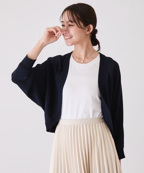 Jayro（ジャイロ）の「ドルマンボレロカーディガン（カーディガン/ボレロ・レディース・ブラック/グレー系/ホワイト系/ネイビー・M）」の4枚目の写真