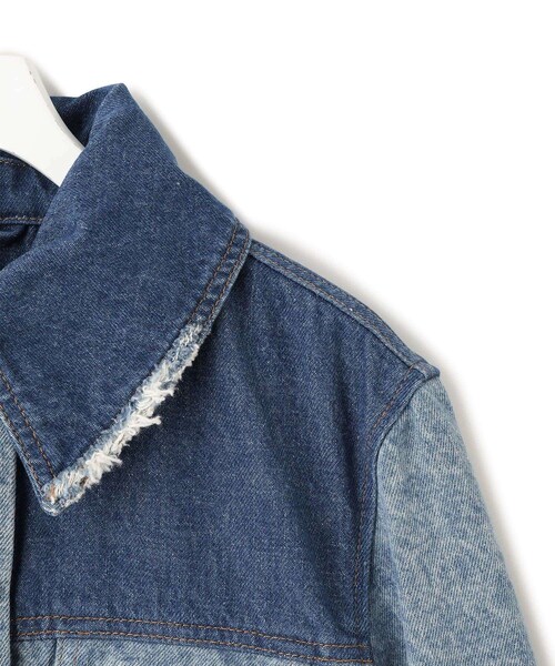 ADAM ET ROPE'(アダムエロペ)の「【GANNI(ガニー)】Patchwork Denim Short Jacket(デニムジャケット・レディース・ブルー・36)」の19枚目の写真