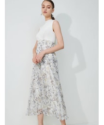 MERCURYDUO | フラワードッキングニットワンピース(ワンピース)