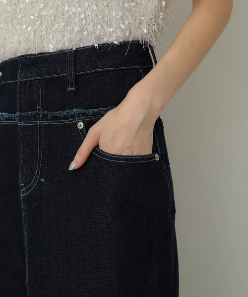 SENSE OF PLACE by URBAN RESEARCH（センスオブプレイスバイアーバンリサーチ）の「レイヤードデニムスカート（デニムスカート・レディース・ONE WASH/L.INDIGO・S/M）」の10枚目の写真