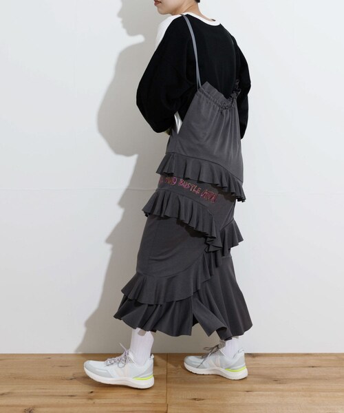 THE GOODLAND MARKET（ザグッドランドマーケット）の「old honey　-65℃- dress（ワンピース・レディース・white/charcoal・one）」の10枚目の写真