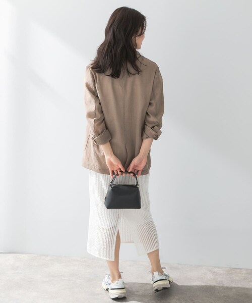 URBAN RESEARCH ROSSO（アーバンリサーチロッソ）の「F by ROSSO　シアーシャツジャケット（テーラードジャケット・レディース・MOCHA/L/BEIGE・FREE）」の11枚目の写真