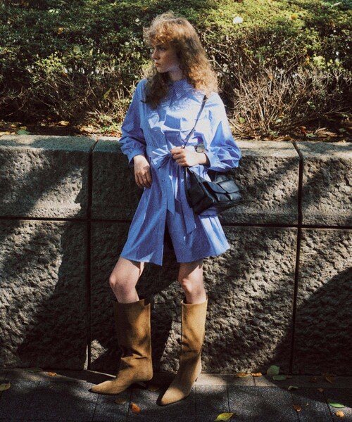 VIS（ビス）の「【POLO BCS】VIS別注ウエストタックフレアワンピース/WEB限定（ワンピース・レディース・ホワイト系/ベージュ/ブルー系・F）」の13枚目の写真