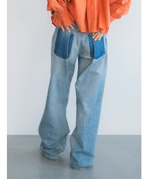 Ungrid | 【Ca】リメイクデザインルーズデニム(デニムパンツ)