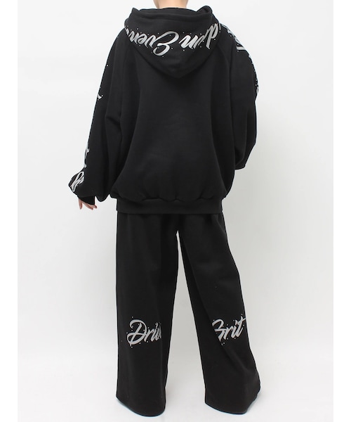 EVRIS（エヴリス）の「【PSYCHIC FEVER × EVRIS】シャイニースウェット SET UP（パーカー・レディース・グレー/ブラック/マスタード・S/M）」の4枚目の写真