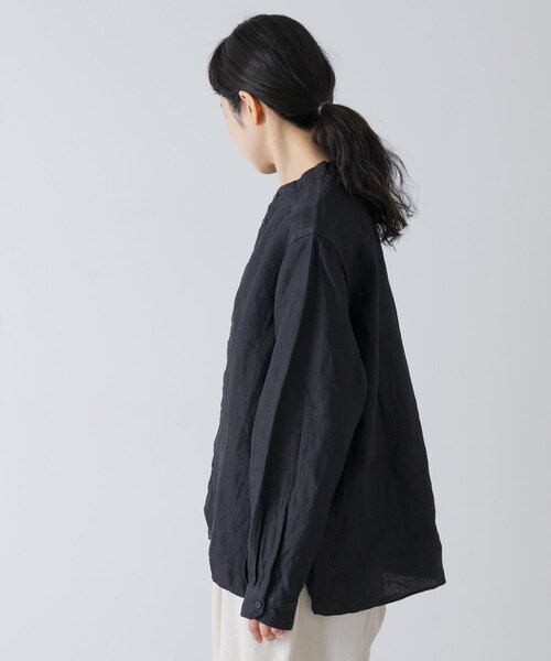 かぐれ（カグレ）の「MITTAN　和紙大麻シャツ（シャツ/ブラウス・レディース・白/墨黒・2）」の20枚目の写真