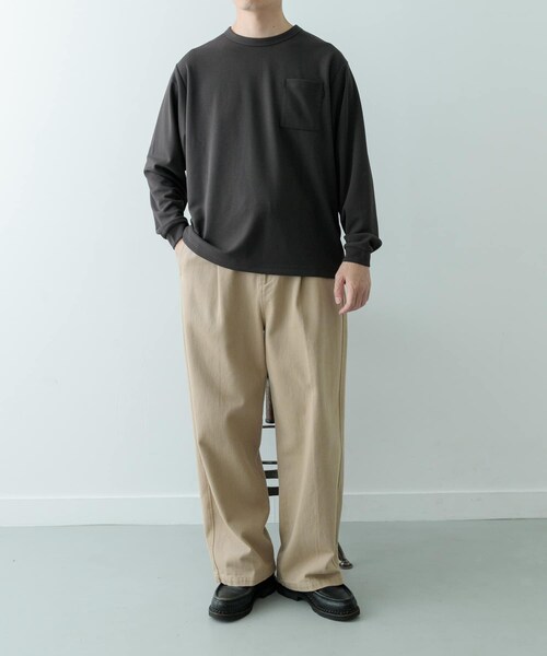 ITEMS URBANRESEARCH（アイテムズ アーバンリサーチ）の「『速乾/イージーケア/UVカット』高機能ポンチロングスリーブカットソー（Tシャツ/カットソー・メンズ・WHT/BEG/BLK・M/L）」の20枚目の写真