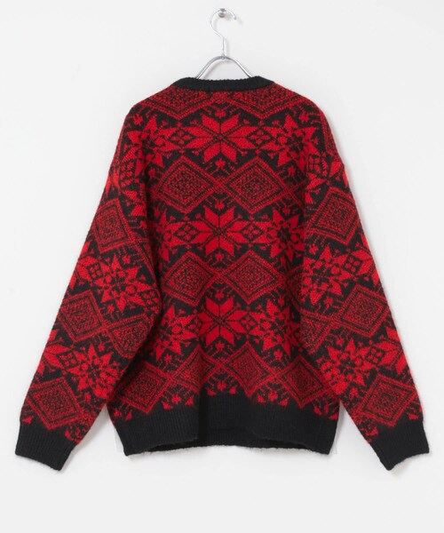 EKAL（エカル）の「ノルディックニットプルオーバー（ニット/セーター・メンズ・ブラウン/レッド・M/L）」の22枚目の写真