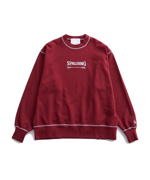 ADAM ET ROPE'（アダムエロペ）の「《別注》【SPALDING/スポルディング】LOGO SWEATSHIRT / UNISEX（スウェット・レディース・ブラック/ライトグレー/ワイン・L/M）」の5枚目の写真