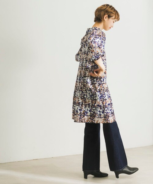 URBAN RESEARCH（アーバンリサーチ）の「アートチェック柄チュニックワンピース（チュニック・レディース・BROWN系/BLACK系・FREE）」の12枚目の写真