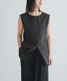 AMOMENTO　OVERSIZED BUTTON UP VEST