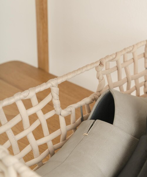 URBAN RESEARCH DOORS(アーバンリサーチドアーズ)の「BRID ROUGH KNIT BASKET WIDE S(収納グッズ・メンズ・GY/BE・S)」の17枚目の写真