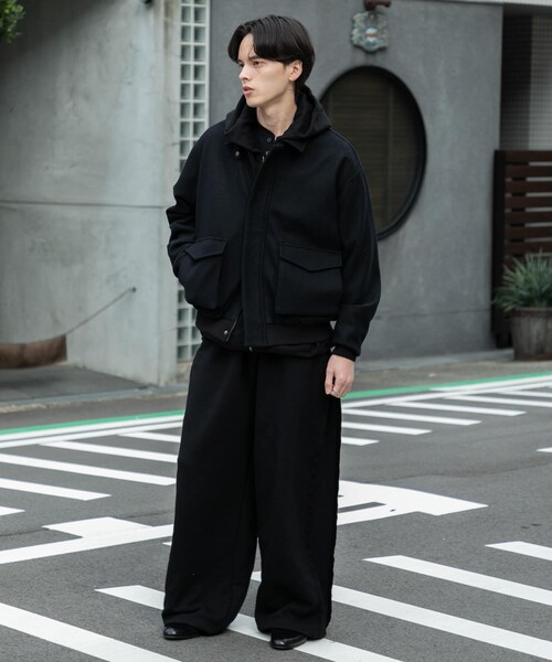 SENSE OF PLACE by URBAN RESEARCH（センスオブプレイスバイアーバンリサーチ）の「『UR TECH』カットメルトンブルゾン（ブルゾン・メンズ・BLACK/BROWN/KHAKI・M/L）」の16枚目の写真