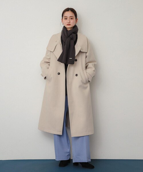 SENSE OF PLACE by URBAN RESEARCH（センスオブプレイスバイアーバンリサーチ）の「モチモチニットストール（ストール/ショール・レディース・RED/OFF WHITE/CHARCOAL・one）」の15枚目の写真