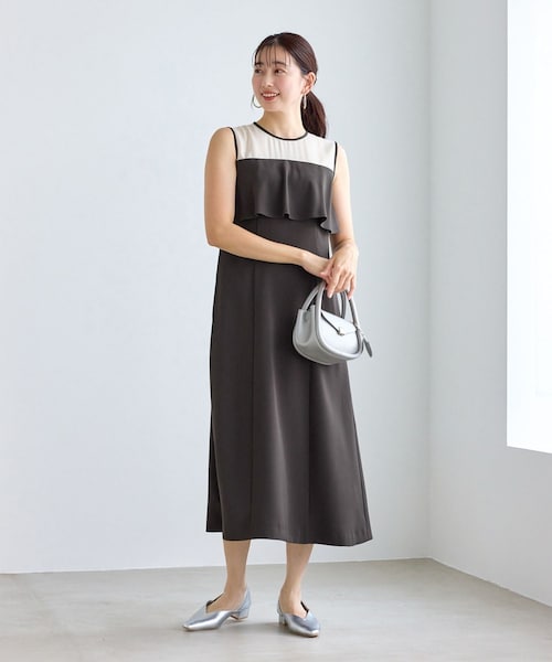 ROPE' PICNIC(ロペピクニック)の「【Mon E’toile/モンエトワール】バルーンビスチェセットワンピース/マルチWAY(ドレス・レディース・チャコール/ダークブラウン/ベージュ・M/S)」の14枚目の写真