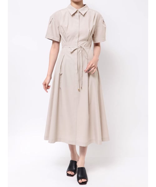 TONAL(トーナル)の「ウエストタックシャツワンピース(ワンピース・レディース・グレー/アイスブルー/ネイビー・M)」の1枚目の写真