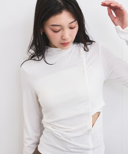 VIS（ビス）の「プチハイネックカットアウトプルオーバー（Tシャツ/カットソー・レディース・グレー・F）」の18枚目の写真