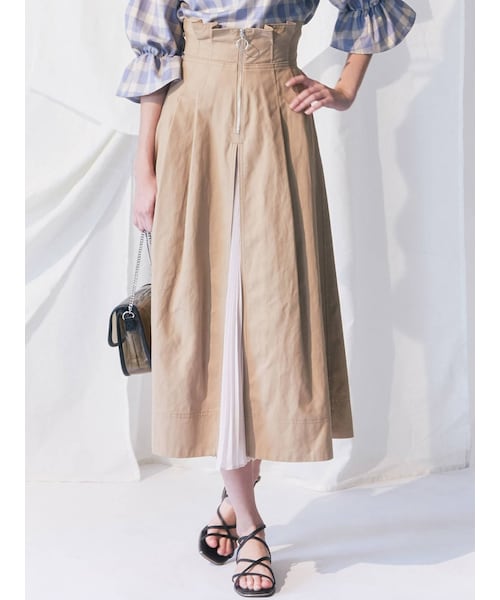 MERCURYDUO（マーキュリーデュオ）の「プリーツ切替フレアスカート  