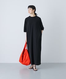 『2サイズ展開』コクーンスリーブストレートワンピース