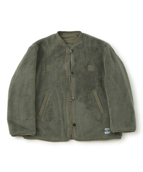 JUNRED(ジュンレッド)の「【 ARMY TWILL / アーミーツイル 】Cotton Nylon Reversible Jacket(ノーカラージャケット・メンズ・ブラック/オフホワイト/カーキ/ネイビー・L/M)」の19枚目の写真