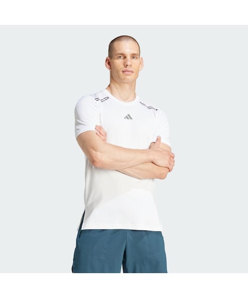 adidas（アディダス）の「HEAT. RDY HIIT エレベーテッド トレーニング 半袖Tシャツ（トップス・メンズ・グレー/ブラック/アークティックナイト/ホワイト・S/M/2XL/3XL/XL/L/XS/2XS）」の9枚目の写真
