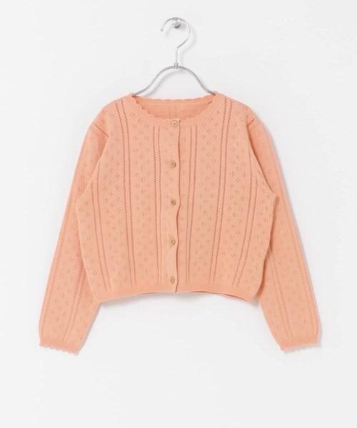 URBAN RESEARCH DOORS(アーバンリサーチドアーズ)の「透かし編みカーディガン(KIDS)(ニット/セーター・キッズ・PEACH/IVORY・120(115-125)/135(130-140))」の13枚目の写真
