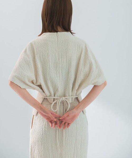 URBAN RESEARCH ROSSO（アーバンリサーチロッソ）の「le　CORDUROY TIE BLOUSE（シャツ/ブラウス・レディース・IVORY/BROWN・FREE）」の5枚目の写真