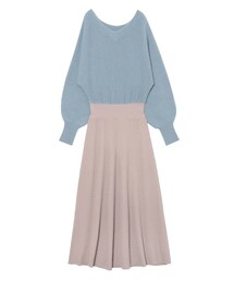 LAGUNAMOON | ラクーンフレアーニットワンピース(ワンピース)