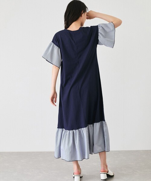 Jayro（ジャイロ）の「フロッキーロゴドッキングワンピース（ワンピース・レディース・ブラック/グレー/ネイビー・M）」の9枚目の写真