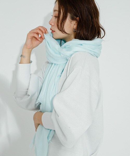 URBAN RESEARCH Sonny Label（アーバンリサーチサニーレーベル）の「イタリア製なめらかレーヨンストール（ストール/ショール・レディース・L.ベージュ/コーラル/ミント/グレー・one）」の14枚目の写真