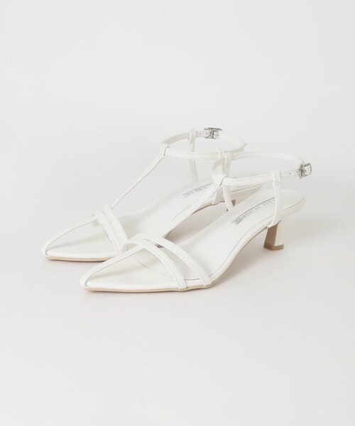 SENSE OF PLACE by URBAN RESEARCH(センスオブプレイスバイアーバンリサーチ)の「ポインテッドナローストラップサンダル(サンダル・レディース・BLACK/WHITE/SILVER・S/M/L)」の12枚目の写真