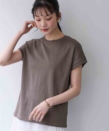 nissen | ＵＶカット綿１００％フライス素材フレンチスリーブＴシャツ(Tシャツ/カットソー)