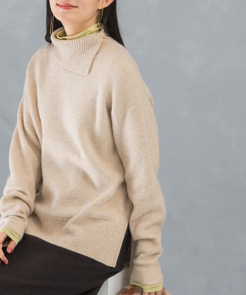 URBAN RESEARCH ROSSO（アーバンリサーチロッソ）の「スリットタートルネックニット（ニット/セーター・レディース・L.GRAY/L.BEIGE/MIX PINK・FREE）」の20枚目の写真