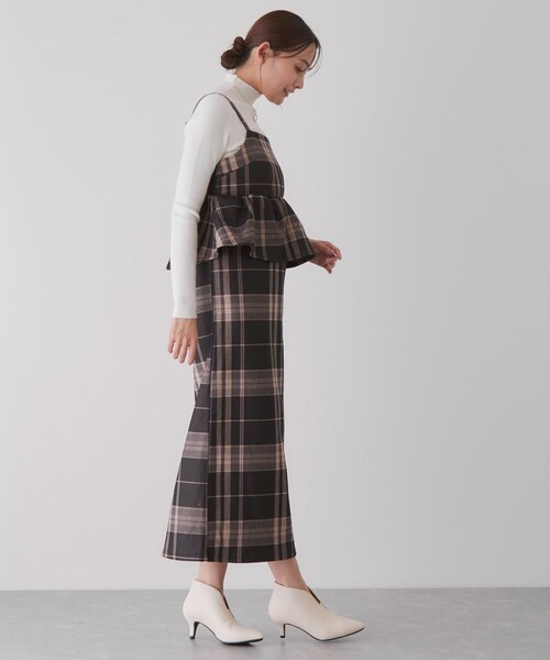 Jayro（ジャイロ）の「チェック柄ペプラムワンピース（ワンピース・レディース・ブラック系/グレー/ブラウン・M）」の11枚目の写真