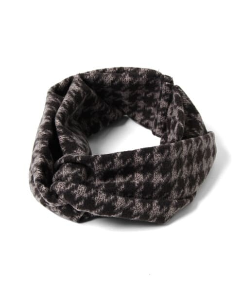 URBAN RESEARCH DOORS(アーバンリサーチドアーズ)の「千鳥柄ターバン∴(ヘアバンド・レディース・BLACK/BROWN・one)」の2枚目の写真
