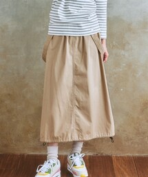 nissen | ｍｏｚ（モズ）バルーンスカート（共布サスペンダー付）(スカート)