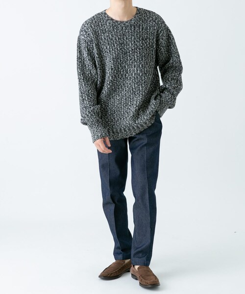 URBAN RESEARCH ROSSO（アーバンリサーチロッソ）の「『WEB限定』『XLサイズあり』スラブリブクルーネックニット（ニット/セーター・メンズ・NAVY/GRAY/BLACK/BROWN・S/M/L/XL）」の19枚目の写真