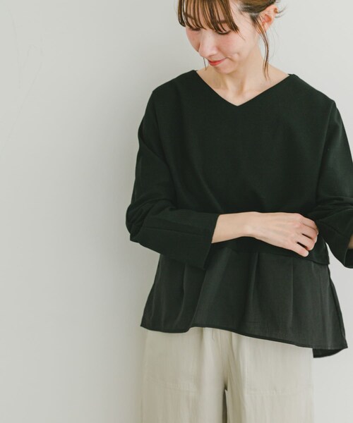 ITEMS URBANRESEARCH（アイテムズ アーバンリサーチ）の「カットミラノドッキングプルオーバー（Tシャツ/カットソー・レディース・BORDER/OFF/BLK・FREE）」の14枚目の写真