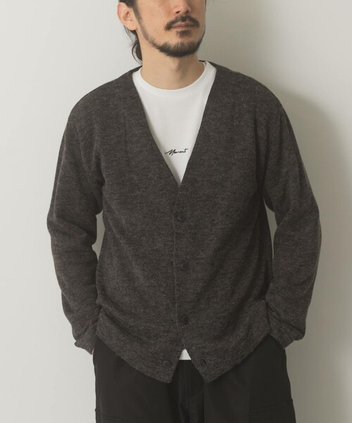 ITEMS URBANRESEARCH（アイテムズ アーバンリサーチ）の「キモウメランジカーディガン＋長袖刺繍Tセット（Tシャツ/カットソー・メンズ・BLU/BEG/BRN/BLK・M/L）」の8枚目の写真