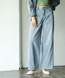 Maison INNESS | ＜2月20日午前11時販売開始＞【i Deni】6.7ozデニムバギーパンツ（はっ水）＜大きいサイズ有＞(デニムパンツ)