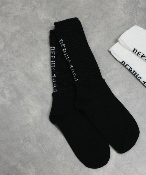 ADAM ET ROPE'(アダムエロペ)の「バルキールーズソックス(ソックス/靴下・レディース・ブラック/オフホワイト・F)」の2枚目の写真