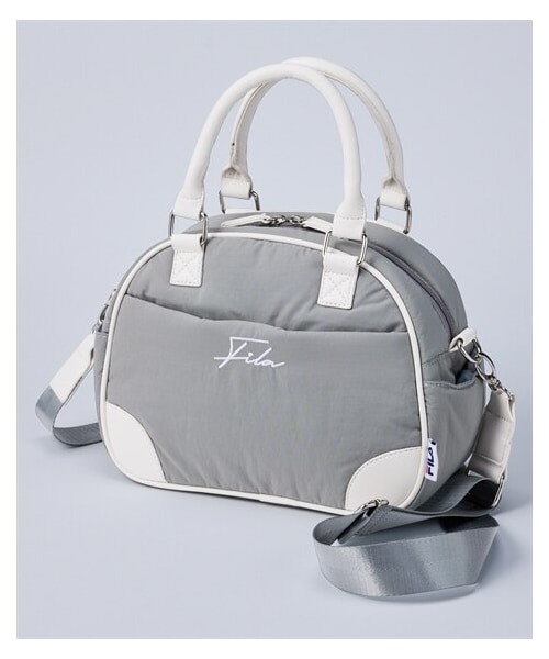 nissen（ニッセン）の「FILA　１１ポケット軽量２WAYボンディングミニボストンバッグ（ボストンバッグ・メンズ・黒/ミスティグレー・Y）」の2枚目の写真