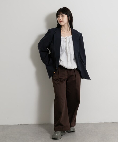THE GOODLAND MARKET（ザグッドランドマーケット）の「77circa　make v shape navy blazer jacket（テーラードジャケット・レディース・navy1/navy2/navy3/navy4・one）」の10枚目の写真