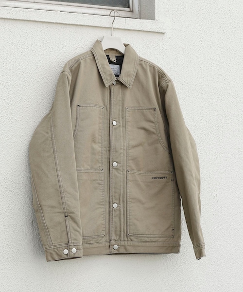 SENSE OF PLACE by URBAN RESEARCH（センスオブプレイスバイアーバンリサーチ）の「carhartt DOUBLE FRONT JACKET（カバーオール・メンズ・BEIGE/BLACK・M/L）」の2枚目の写真