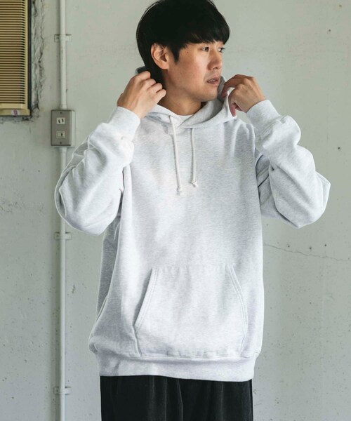 URBAN RESEARCH DOORS(アーバンリサーチドアーズ)の「裏起毛プルオーバーフーディー(パーカー・メンズ・ASH GRAY/TOP CCL・M/L)」の10枚目の写真