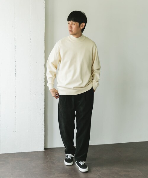 URBAN RESEARCH DOORS(アーバンリサーチドアーズ)の「『仁村紗和さん着用』『UR TECH 200日ニット』 モックネック(ニット/セーター・メンズ・OFF/APRICOT/C.NAVY/BLACK/BROWN・M/L/XL)」の21枚目の写真